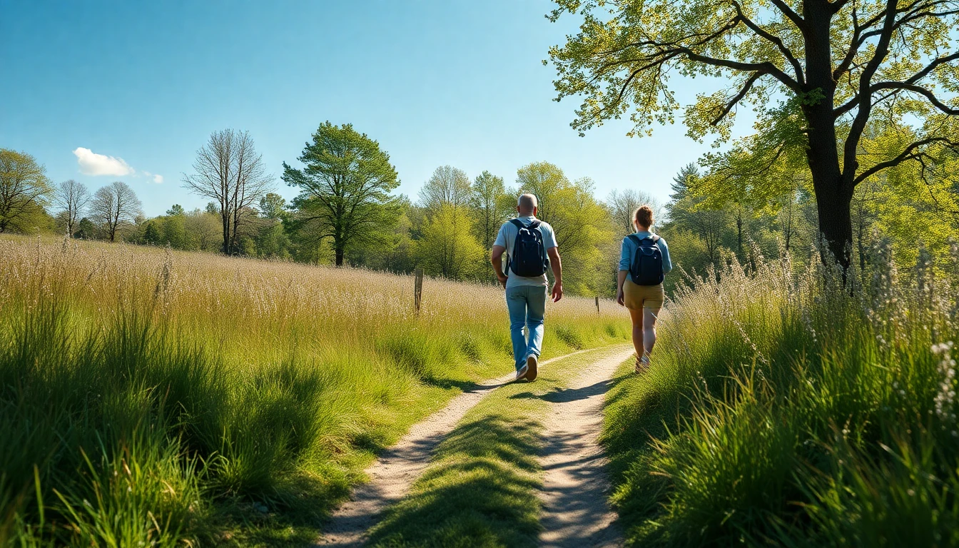 Spaziergang in der Natur, weg von Bildschirmen